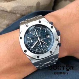 APF ZF NF BF N C Luksusowy zegarek mechaniczny Roya1 Offshore 26238st Blue Plate 42 mm Fine Steel Swiss Watches Brand WristWatch L4th