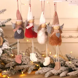 Decorações de Natal Feliz Angel decoração de pelúcia Doll menina porta pingente Noel Ano Supplies Toy Kids Toy