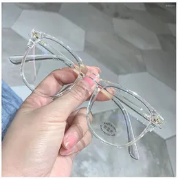 316 männer Frauen Anti-blau Transparent Sonnenbrille Myopie Gläser Unisex Licht Rezept Runde Brillen Computer Ul
