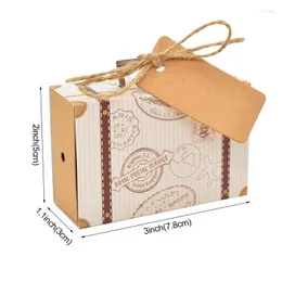 Gift Wrap 20 PCS Travel Suitcase Candy Box Kraft Paper Wedding S Christmas Packaging