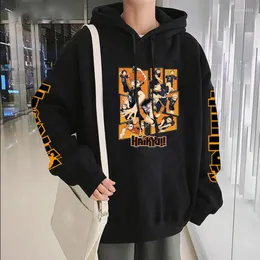 Herrtröjor anime haikyuu tröjor män/kvinnor hip hop streetwear harajuku hoodie mäns höst vinter cosplay fleece pullovers