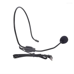 Mikrofoner Portabla headset Mikrofon WIRED 3,5 mm Moving Coil Earphone Dynamic Jack Mic för högtalare Tour Guide Teaching Lecture föreläsning