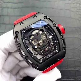 Wielofunkcyjny Superclone Watches Designer na rękę 2022 Skull Richa Milles RM052 Męskie automatyczne zegarek mechaniczny wydrążony w Personalize