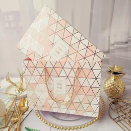 Confezione regalo sacchetti di caramelle portatili maneggiano macaron cottura dessert box bomboniere e regali per baby shower party forniture 10pcs/pacchetto