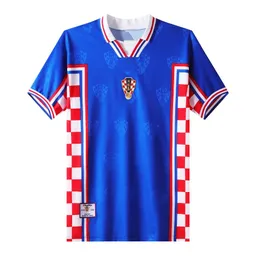 1998 Home Away SUKER Retro Jerseys Boban Croatia Soccer Jerseys Vintage Classic Prosinecki Football Shirt SOLDO STIMAC TUDOR MATO BAJIC Maillot De Foot 3190