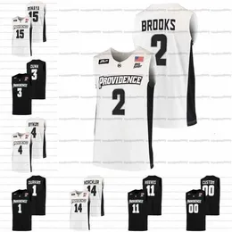 GLA A3740 NCAA Black Providence Friars 2021-22 Koszykówka uniwersytecka Relacja Jersey Custom 15 Justin Minaya 2 Marshon Brooks 11 A.J. Reeves 4 Jared Bynum