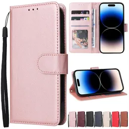 Wallet Magnetic Flip Leather Case för iPhone 15 14 Pro Max 13 Pro Max 12 11 Samsung Note22 S23 Plus Huawei Xiaomi Cell Phone Falls