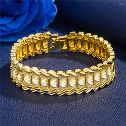 Связанные браслеты шириной мужские браслеты шириной мужская цепь 18 тыс. Желто -золото.