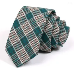 Fliegen Marke Männer Grün 6 cm Krawatte Klassische Plaid Für Männer Business Anzug Arbeit Hals Hohe Qualität Mode formale Krawatte