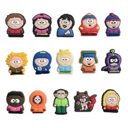 Anime charms hurtownia wspomnień z dzieciństwa Southpark postacie z telewizji zawieszki do kreskówek akcesoria do butów dekoracja pcv klamra miękka guma chodak charms szybka wysyłka