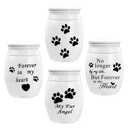 Paw Print Cremation Pendant Urns for Dogs Cats Funeral Keepsake Ashes Jar - No Longer by My Side But Forever in My Heart My Fur Angel