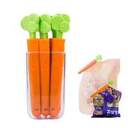 Sealing Tongs Food Bag Closure Clip Cartoon Carrot Shape Moisture-Proof Clamp Fresh Keeping Sealing Clip Kitchen Home Accessories