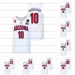 Gla A3740 Custom Arizona Wildcats 2021-22 White College Basketball Jersey Andre Iguodala Deandre Ayton Aaron Gordon Justin Kier Azuolas Tubelis