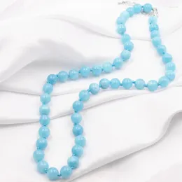 CHOKER Natural Stone Jades круглые бусинки Ожерелье для женщин, чокеров, короткая цепная модная ожерелья, элегантные подарки 18 -дюймовые A786