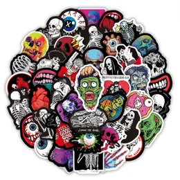 100pcs Skull Stickers Punk Laptop Water Bottle Crazy Vinyl Horror Skeleton Decals Adults Teens Skateboard Computer Guitar Motorcycle Bike