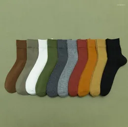 Men's Socks 10Pairs Brand Cotton For Man Black Business Breathable Autumn Winter Male Crew Meias Sokken