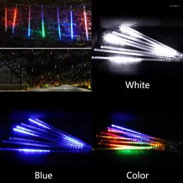 Strings Multi-color 30CM Meteor Shower Rain 8 Tubes AC100-240V LED Christmas Lights Wedding Party Garden Xmas String Light Outdoor