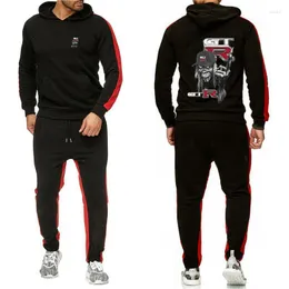 Men's Tracksuits Men 2022 Spring e Autumn Stitching Capuz do capace