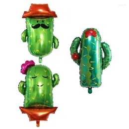 Decoração de festa 1pcs Cartoon Cactus Foil Balloons Decorações de férias de verão Mr Miss Decor Supplies
