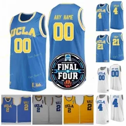 Gla MitNess NCAA Basket Final Four UCLA BRUINS College 24 Maglia Jalen Hill 34 David Singleton 2 Lonzo Ball Zach LaVine Kevin Love Baron Davis