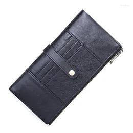 محفظة Top Men's Long Money Wallet Multi Men Men Business Business Card Card Core Pres