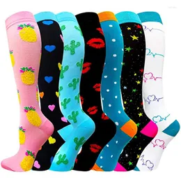 Men's Socks 58 Styles Compression Fit For Diabetic Edema Atheletics Pregnancy Outdoor Running Cycling Long Pressure Stockings High