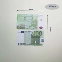 Nova festa de notas de dinheiro falso 10 20 50 100 200 dólares americanos euros realista brinquedo barra adereços copiar moeda filme dinheiro falso-boletos 100 unidades/pacoteVAK5K176