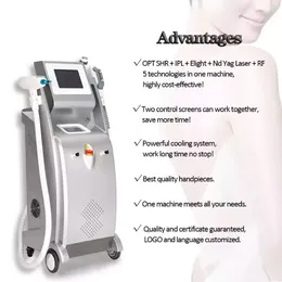 5 in 1 CE approved Nd Yag laser elight pigmentation removal ipl hair removal machine