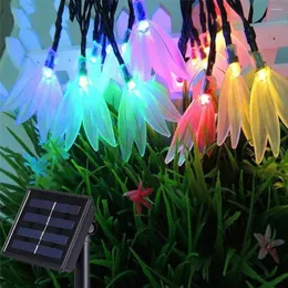 Strings Hi-lumix zasilany słoneczny świąteczny sznur LED Fairy Light Clover 6M 30LLES Outdoor Garden Taniec Rok Party Luces Dekoracja