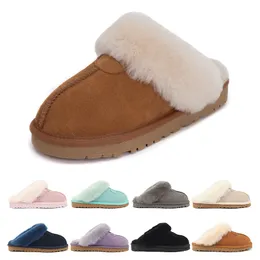 2023 designer wool Slippers winter Booties slides snow Moccasins Scuffs Plush Rubber Indoor classic non slip mens women sports sneakers trainers size US4-14