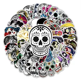 50pcs Halloween Sugar Skull Stickers Dia de Los Muertos Mexican Day of Dead