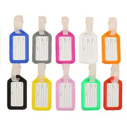 Candy Color Plastic Baggage Tag Party Favor DIY TOAM TAGS CARD LUGGAGES Dekoracja wisiorka