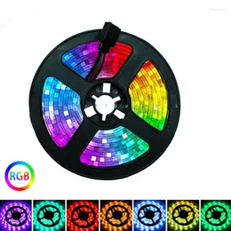 Strips LED Light Bar RGB 2835 Color USB Infrared Remote Control Flexible With Diode DC5V TV Backlight Suitable For Home Lights