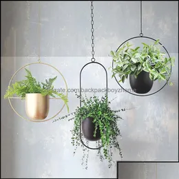 Pflanzer T￶pfe Garten Lieferungen Terrasse Rasen Home Metall Pflanzenb￼gel Kette H￤ngende Korb Blume Pot Halter Balkon C otp0k