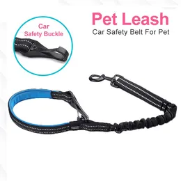 Collari per cani Explosion Proof Big Leash Nylon Reflective Elastic Dogs Vehicle Seat Cinture per auto per medio resistente all'usura della catena