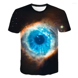 Men's T Shirts Men Causal Short Sleeve Eye Paint 3d Print Graphic Tee O-Neck T-shirts Tops Fashion Cute Funny Blouse