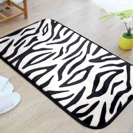 Carpets Zebra/Leopard Carpet For Living Room Rectangle Rug Doormat Kitchen Bathroom Door 40 60cm/50 80cm/40 120cm Home Decoration