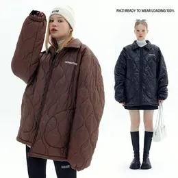 Women's Trench Coats Japanese Clothes Men's Design Sense Winter Coffee Jacket Thickened Outerwears Retro Niche Padded Oversize Coat