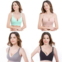 Maternity Intimates Women's Wire Free Maternity Nursing Bra Pregnancy Breast Feeding Underwear Lightly Padded 20221005 E3