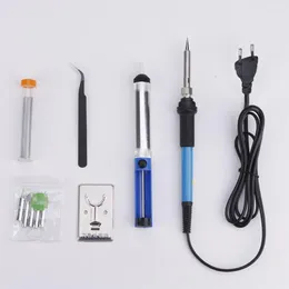 Adjustable Temperature Electrical Soldering Iron Set 10Pcs European Standard Internal Heat Type Electric