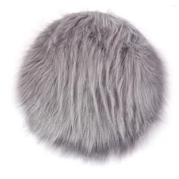 Carpets Real Sheepskin Chair Cover Seat Pad Soft Carpet Hairy Fur Plain Fluffy Area Rugs Bedroom Mat