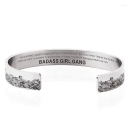 Bangle 2022 Fashion 10mm الفولاذ المقاوم للصدأ سوار الفتاة Gang Gang Women's Jewelry Gold Silver