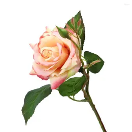 Dekorative Blumen k￼nstliche Hochzeitsdekoration Feuchtigkeitsspenstig Tulpe po Requisiten rote Rose