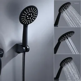 Set di docce da bagno set da bagno montato a parete miscelatore bagno tocco di acqua nera accessori di colore nero fauset in rame sano