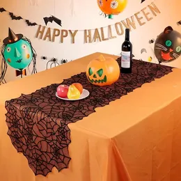 Halloween Tischdekoration Schwarze Spitze Spinnennetz Tischdecke Kamin Schal Kreative Tische Tuch Abdeckung Party Home Tischdekoration