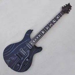 Guitarra el￩trica preta fosca de f￡brica com hardware preto de estilo rel￭quia Rosewood Artletbond HH Pickups pode ser personalizado