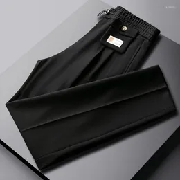 Męskie spodnie męskie kafelki 2022 Four Seasons Charakterystyczne kieszonkowe luźne, proste dziewięciopunktowe spodnie