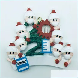 Decorazioni natalizie decorazioni natalizie in resina ornamento compleanni per feste prodotti regalo personalizzati accessori pandemici personalizzati fai -da -te a dhkcs