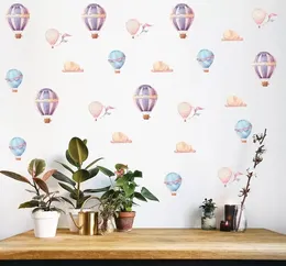 어린이 아기 방 장식 PVC 벽화 데스칼 보육 스티커 홈 벽지 rre14690을위한 창조적 인 화려한 뜨거운 공기 풍선 벽 스티커