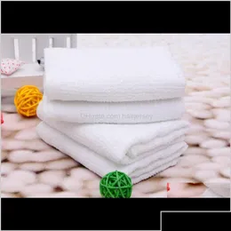 Towel Textiles Home Garden Drop Delivery 2021 White Small Square 20X20Cm Custom Gift Giveaway Absorbent Hand Towel El Cotton Napkin Dhlh3